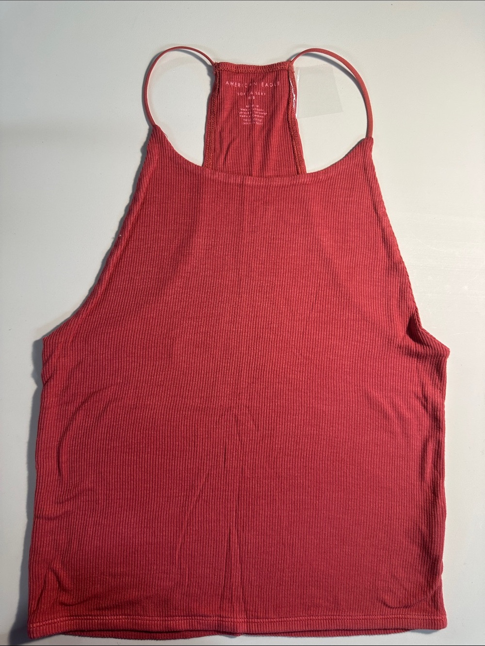 American Eagle Women’s Ribbed sleeveless Tank Top Red Size M